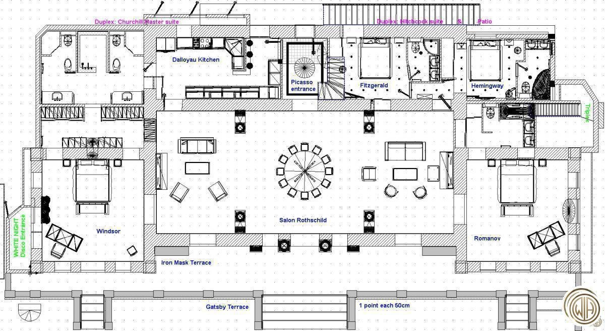 Plans White House Cannes Luxury Villa Rental